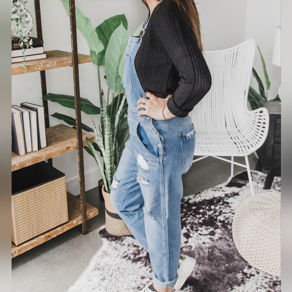 Black Label Boyfriend Fit Overalls | NWT | New With Tags | small - Picture 6 of 16